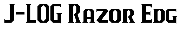 J-LOG Razor Edge font preview